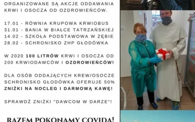 AKCJA ODDAWANIA KRWI - ZBIERAMY OSOCZE NA WALKĘ Z COVID OD OZDROWIEŃCÓW