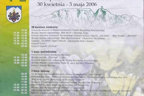 VI Wielka Majówka Tatrzańska 2006 - Plakat