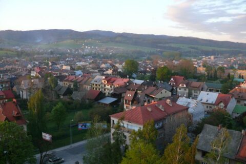 Widok z wieży kościoła NSPJ w Nowym Targu _10