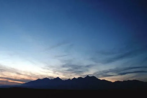 Widok na Tatry - wieczorem