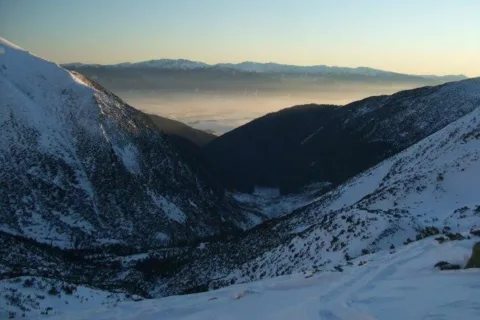 Ziarska dolina Nizke Tatry pred sumrakom