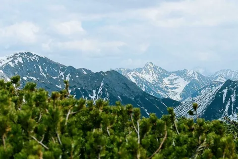 Ciemniak, Tomanowa Przełęcz i Tatry Wysokie z Ornaku