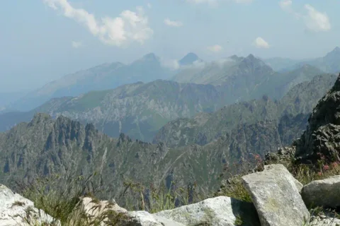 panorama z Przełęczy Pod Chłopkiem