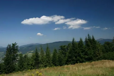 Widok z Gorców na Beskid Wyspowy