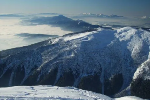 Siroka Raztoka Chocske vrchy Velka a Mala Fatra z Baranca