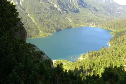 Morskie Oko ze szlaku na Mięguszowiecką Przełęcz pod Chłopkiem