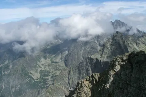 Widok z Rysów na wschód