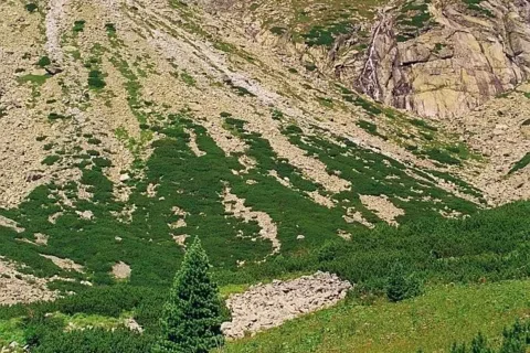 Lodowa Kopa i Lodowy Szczyt nad progiem Doliny Pięciu Stawów Spiskich