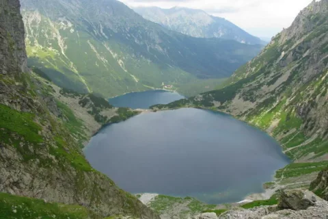 Morskie Oko i Czarny Staw ze szlaku na Rysy
