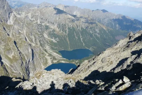 Widok z Rysów na Polskie Stronę