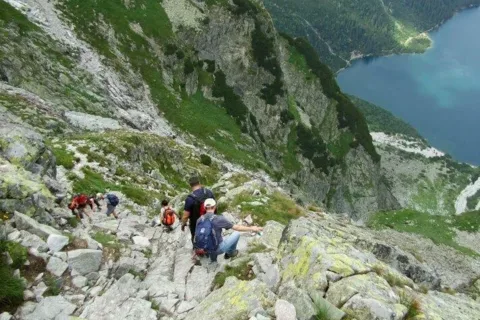 Na szlagu na Kazalnica a Mieguszowiwcka Przelecz