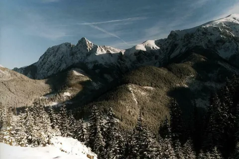 Giewont i Czerwone Wierchy nad Doliną Małej Łąki