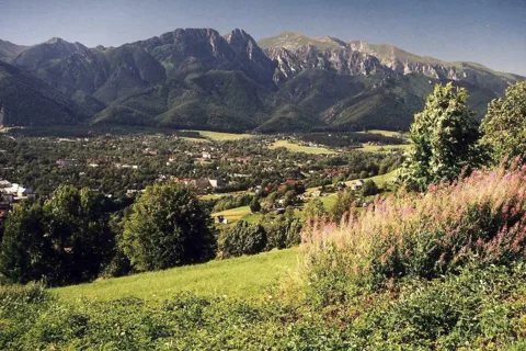 Giewont i Czerwone Wierchy z Gubałówki