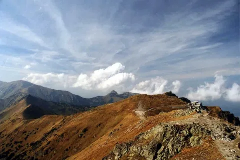 Widok z Kasprowego na Czerwone Wierchy