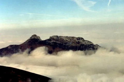 Giewont w chmurach