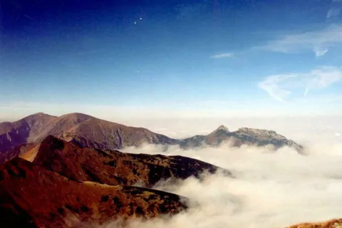 Giewont w chmurach