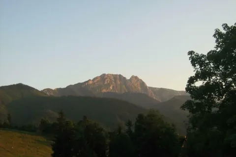 Giewont o zachodzie...