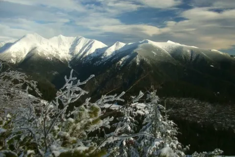 Zapadne Tatry ponad Cervenec a Mnich z Babiek