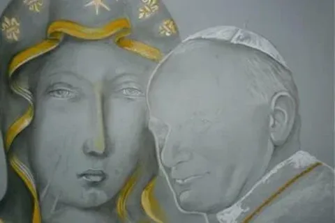 Matka Boska Czestochowska i Papiez Jan Pawel II