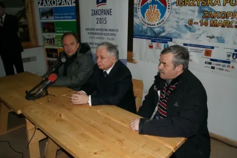 VIII Igrzyska Polonijne w Zakopanem - konferencja prasowa z udziałem Prezydenta Lecha Kaczyńskiego