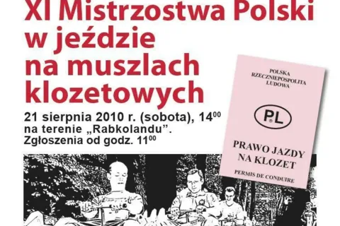 XI MISTRZOSTWA POLSKI W JEŹDZIE NA MUSZLACH KLOZETOWYCH [zapowiedź transmisji na żywo!]