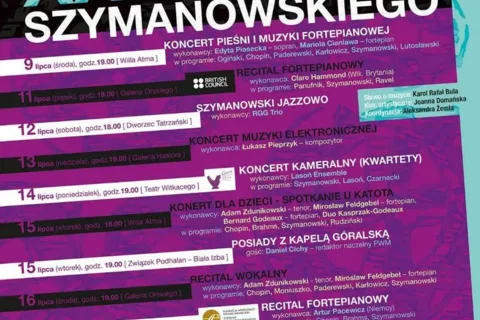XXXVII Dni Muzyki Karola Szymanowskiego w Muzeum Tatrzańskim