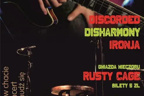 Koncert zespołów MOK: DISCORDED, DISHARMONY, IRONJA