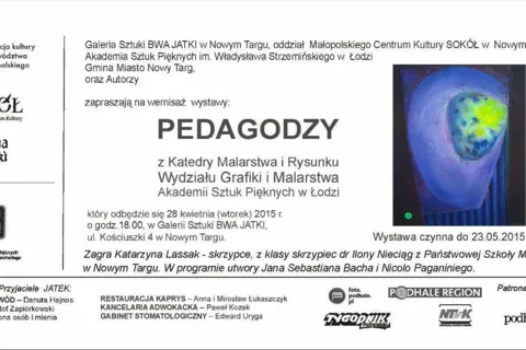Wernisaż wystawy "Pedagodzy z Katedry Malarstwa i Rysunku Wydziału Grafiki i Malarstwa Akademii
