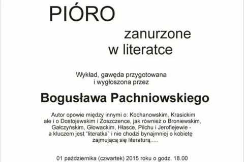 Gawędziarskie spotkanie "Pióro zanurzone w literatce"