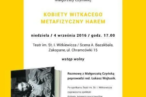 Zaproszenie na promocję książki KOBIETY WITKACEGO. METAFIZYCZNY HAREM
