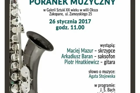 SZKOŁA MUZYCZNA W ŁĄCKU ZAPRASZA NA PORANEK MUZYCZNY W WILLI OKSZA