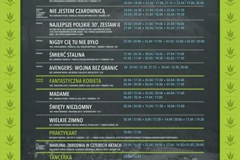 Kino Miejsce - kwiecień, 1-3/05/2018