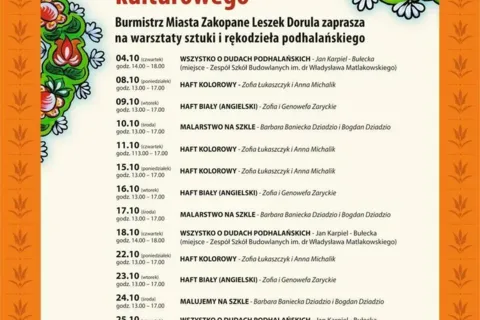Warsztaty sztuki i rękodzieła podhalańskiego