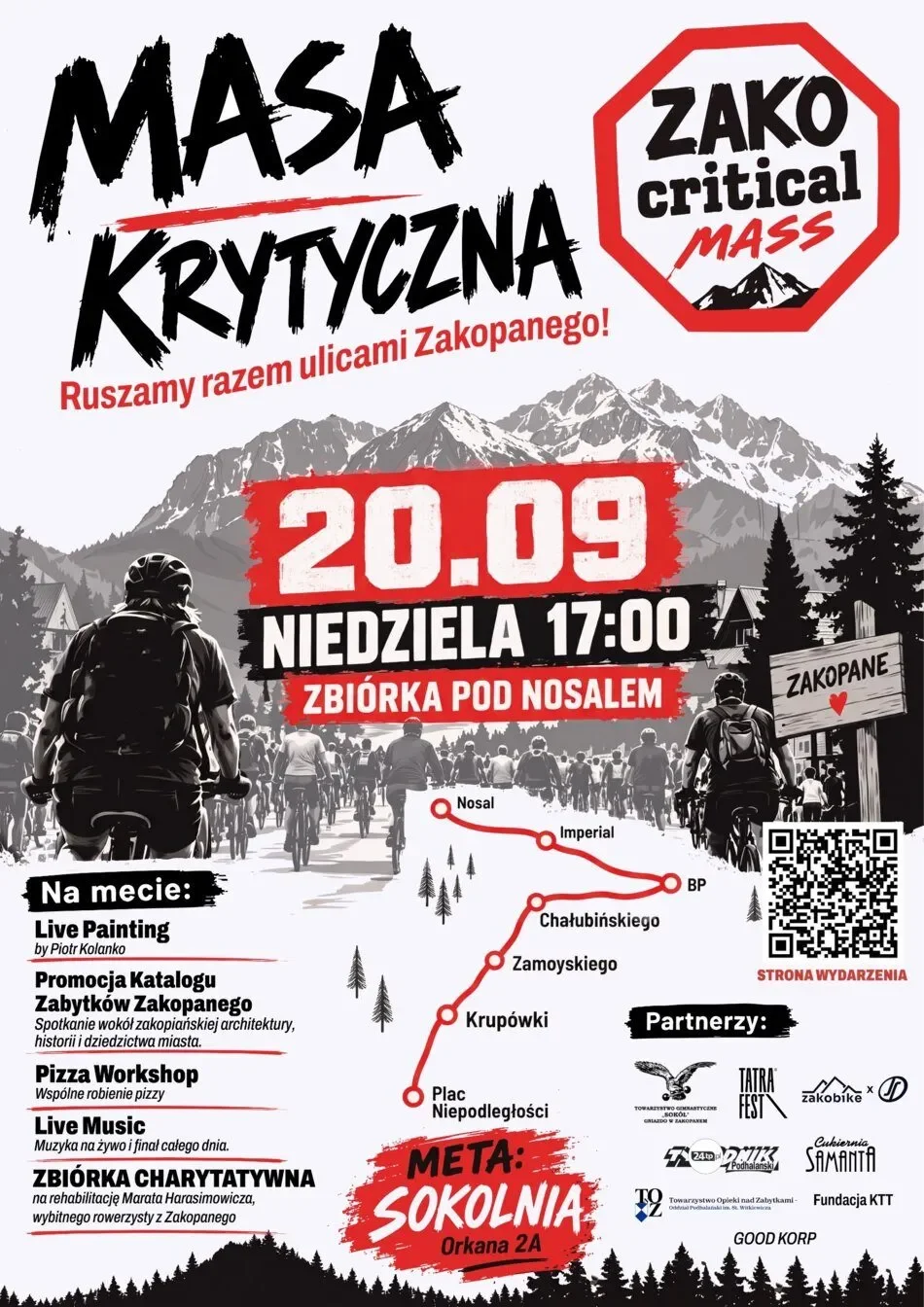 Zakopane, ruszamy! Masa krytyczna już 20 września!