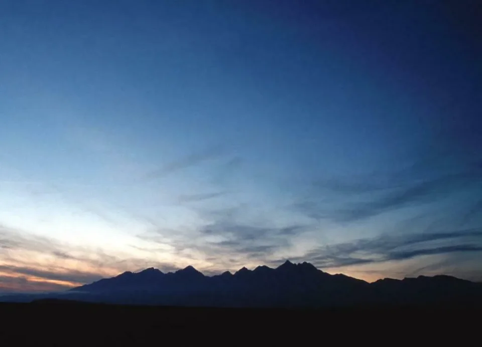 Widok na Tatry - wieczorem