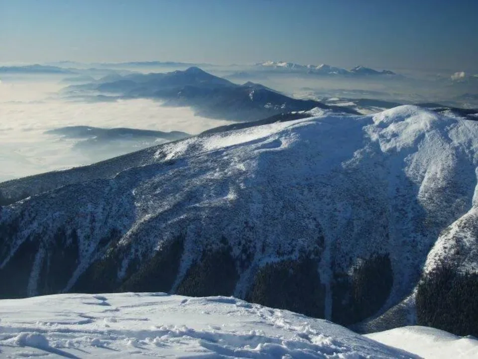 Siroka Raztoka Chocske vrchy Velka a Mala Fatra z Baranca
