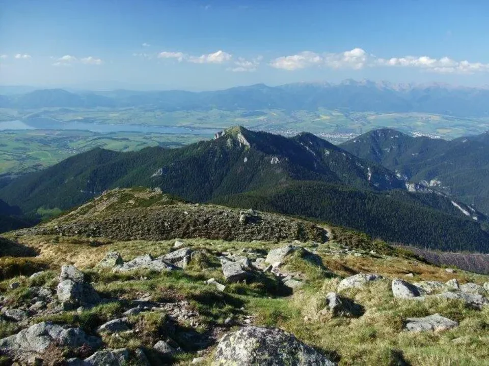 Zapadne Tatry Sitien Sina Na Jame Demanovska hora ponad Predny_Maly Bor a Havrany