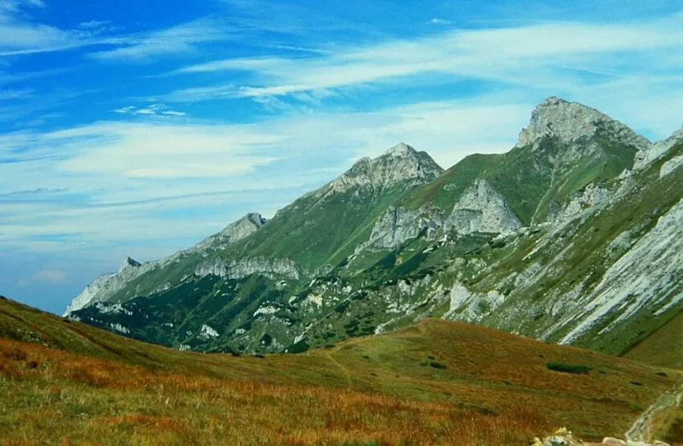 Tatry Bielskie - widok z Przełęczy Pod Kopą ( wrzesień 1994 r. )