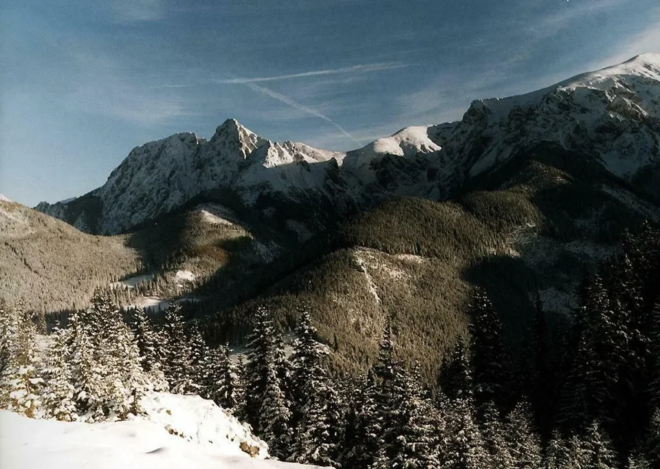 Giewont i Czerwone Wierchy nad Doliną Małej Łąki