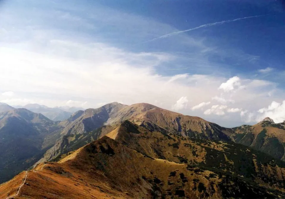 Widok z Kasprowego na Czerwone Wierchy