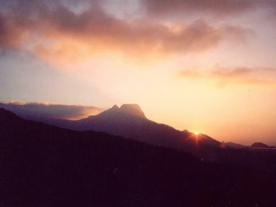Giewont o zachodzie słońca