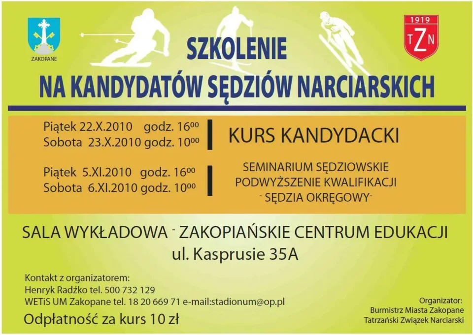 Zostań sędzią narciarskim