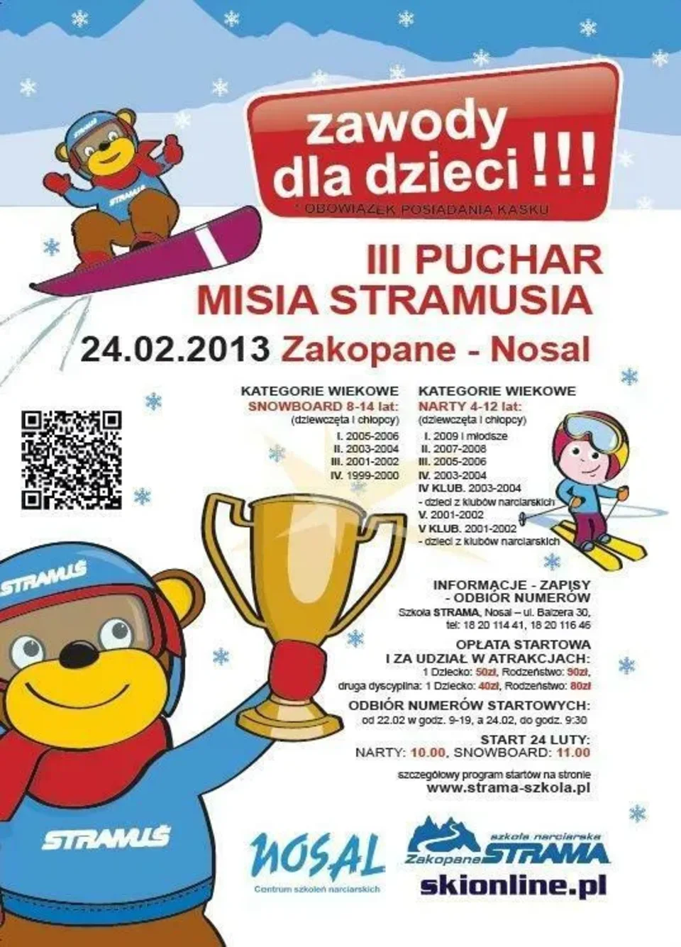 III Puchar Misia Stramusia – zawody narciarskie i snowboardowe dla dzieci
