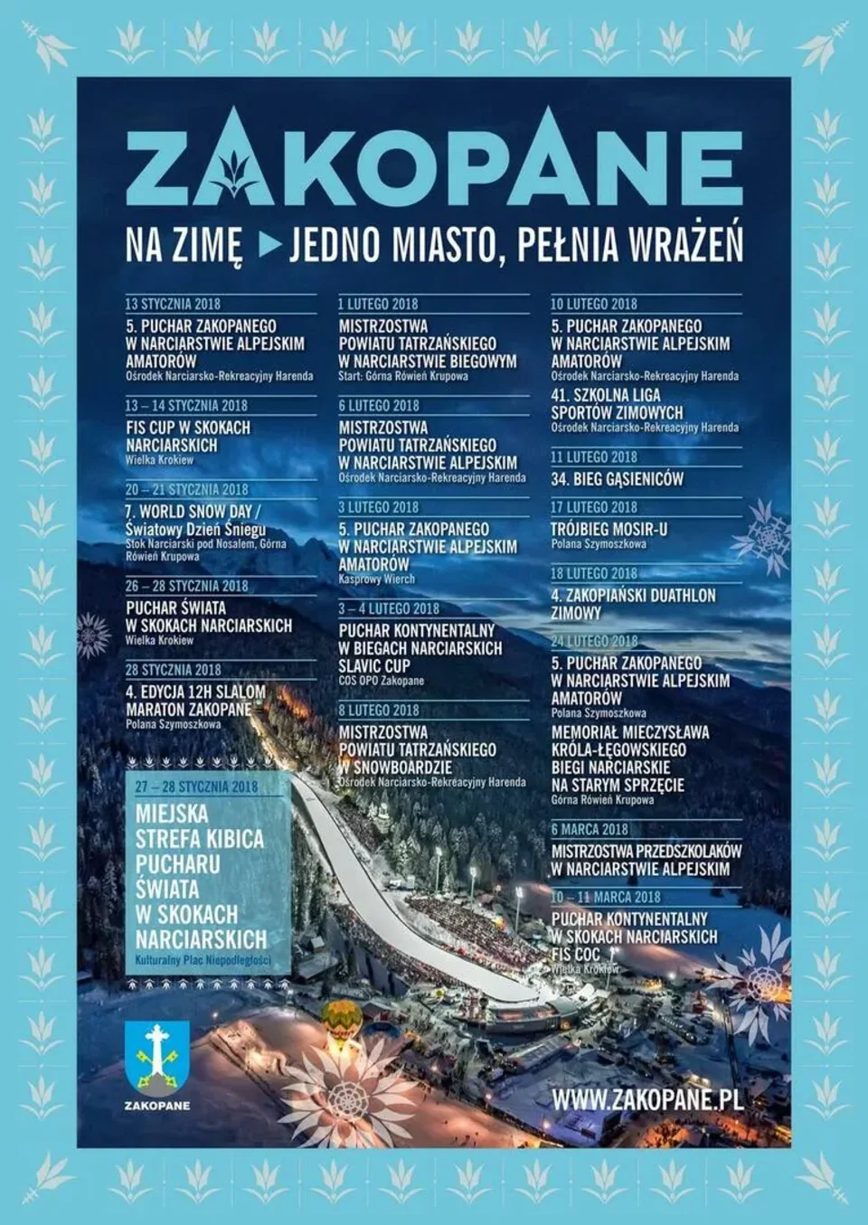 Zimowe kalendarium wydarzeń sportowych