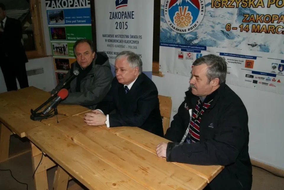 VIII Igrzyska Polonijne w Zakopanem - konferencja prasowa z udziałem Prezydenta Lecha Kaczyńskiego