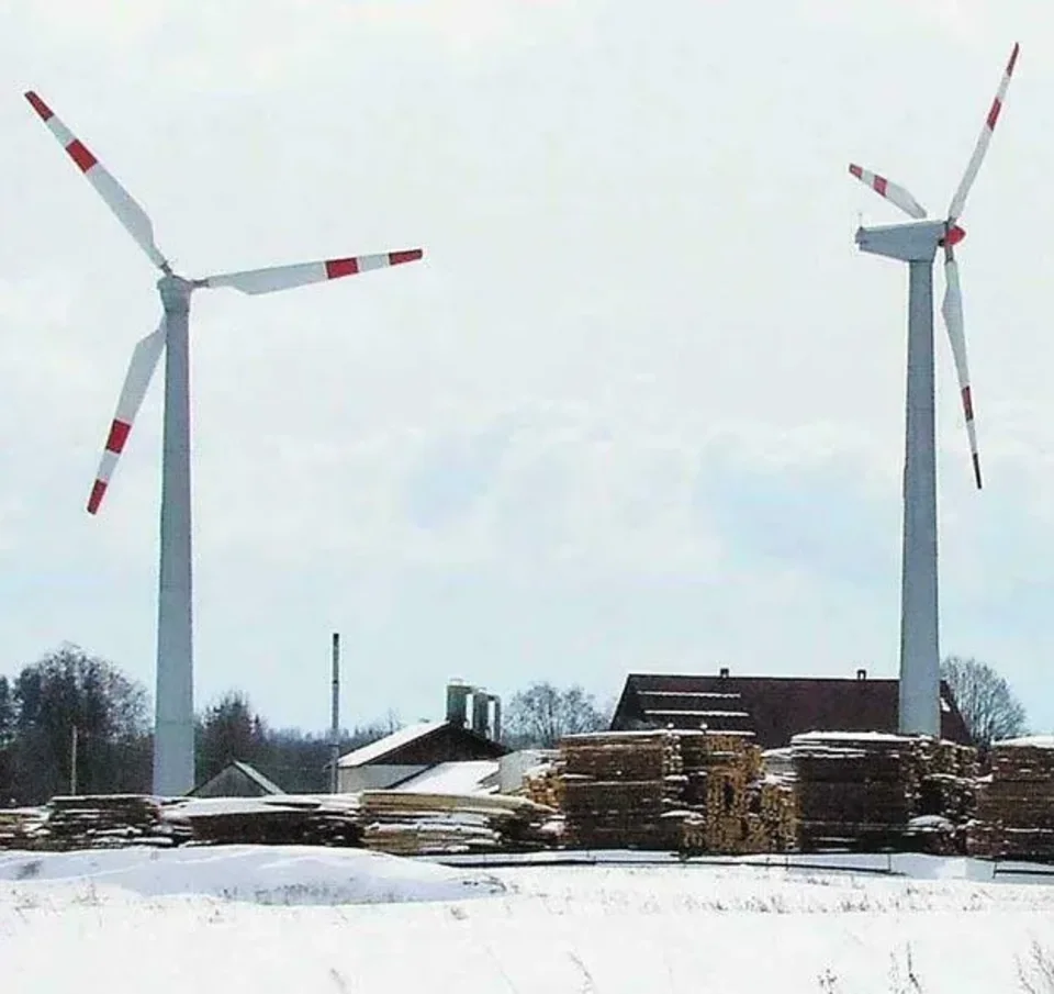 Wiatraki będą napędzać tartak