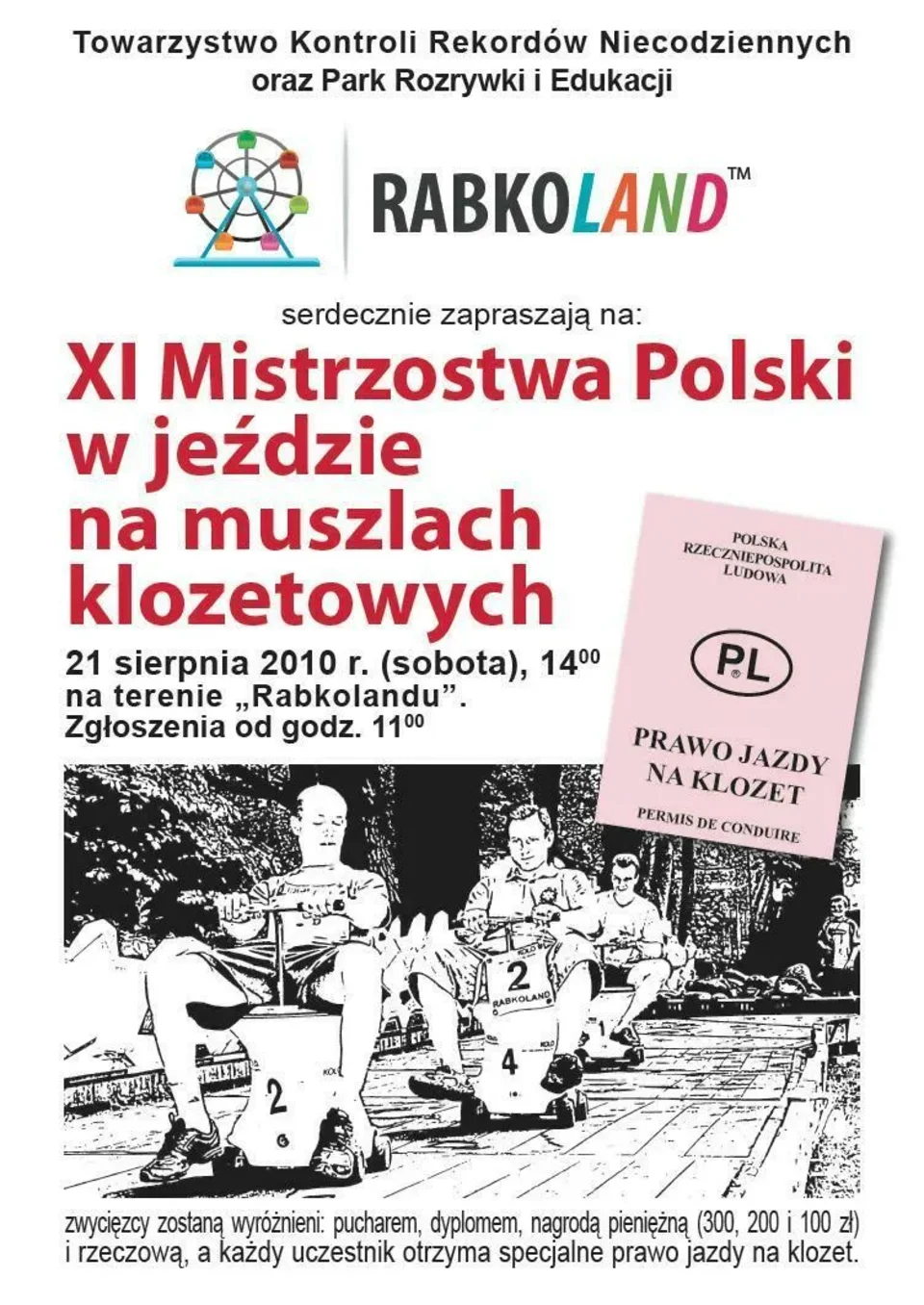 XI MISTRZOSTWA POLSKI W JEŹDZIE NA MUSZLACH KLOZETOWYCH [zapowiedź transmisji na żywo!]