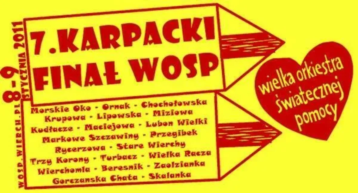 Siódmy Karpacki Finał WOŚP: Uzupełnij ekwipunek turystyczny i wesprzyj akcję