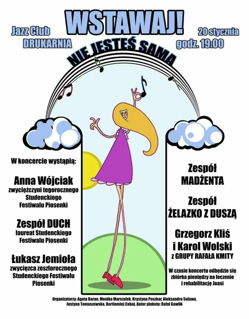 „Wstawaj – nie jesteś sama” – koncert charytatywny dedykowany Joannie Kosińskiej