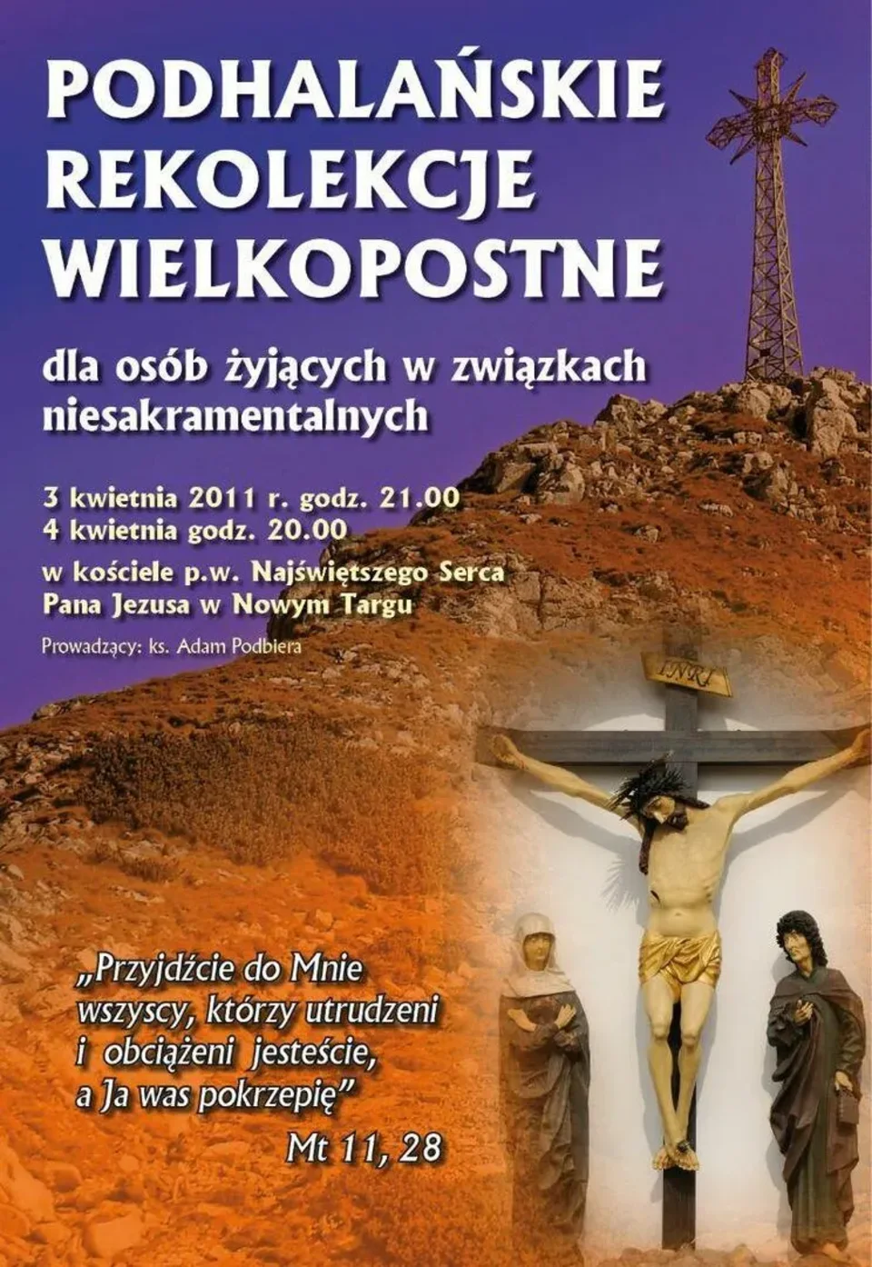Nowy Targ: niezwykłe rekolekcje dla osób żyjących w związkach niesakramentalnych